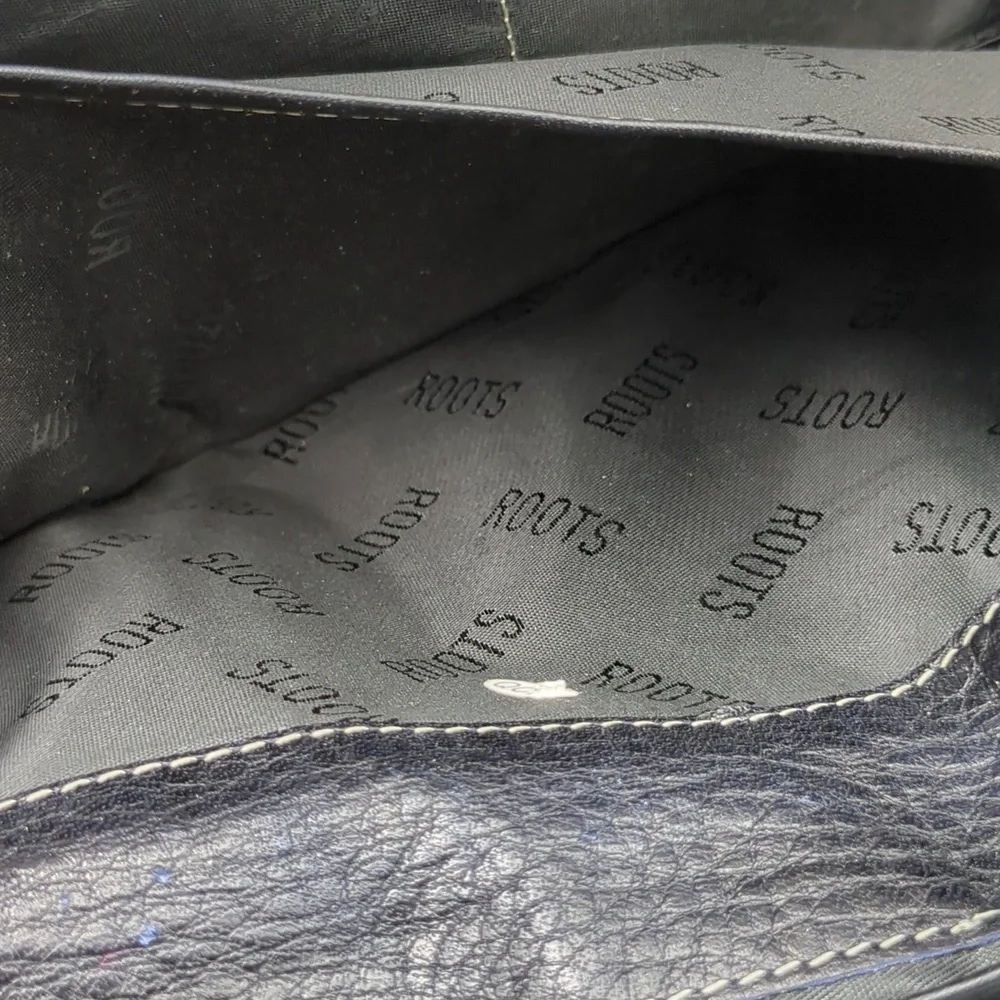 Roots Black Leather Wallet